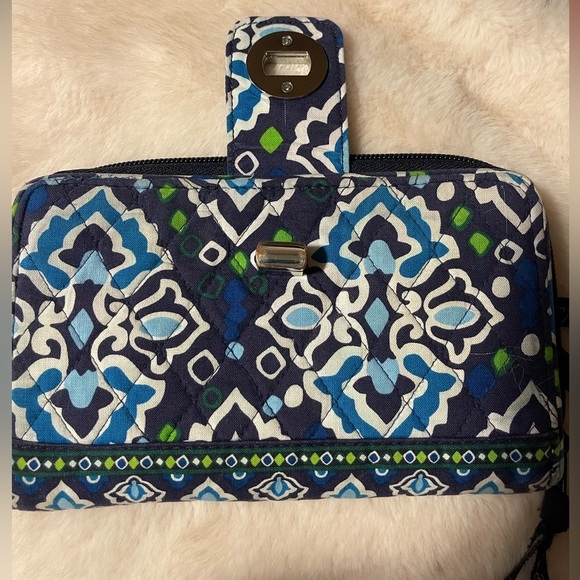 Vera Bradley Blue and Green Patterned Wallet - Picture 4 of 9